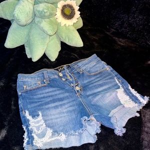 Distressed Frayed Shorts